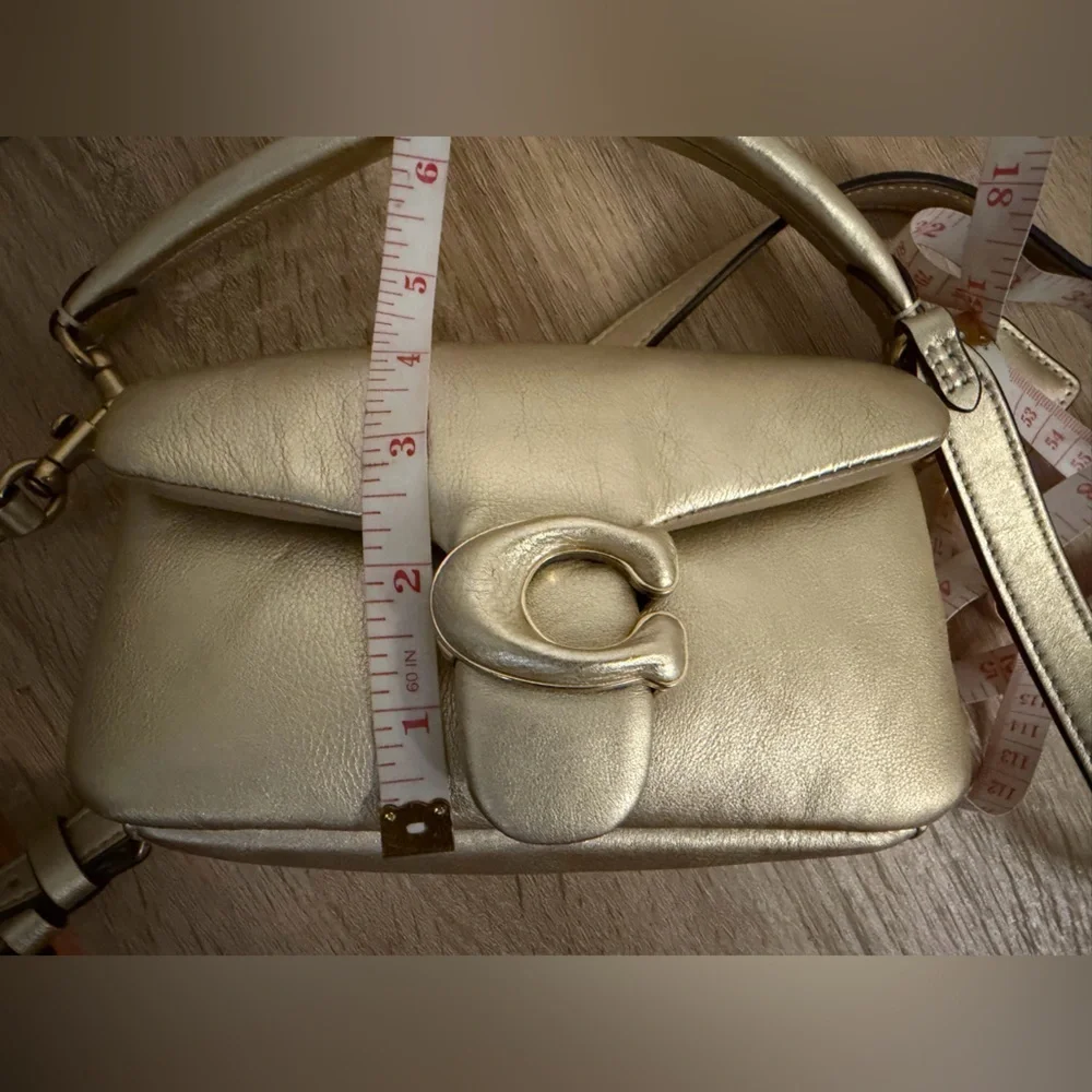 Coach Pillow Tabby Metallic Soft Gold Shoulder Bag
